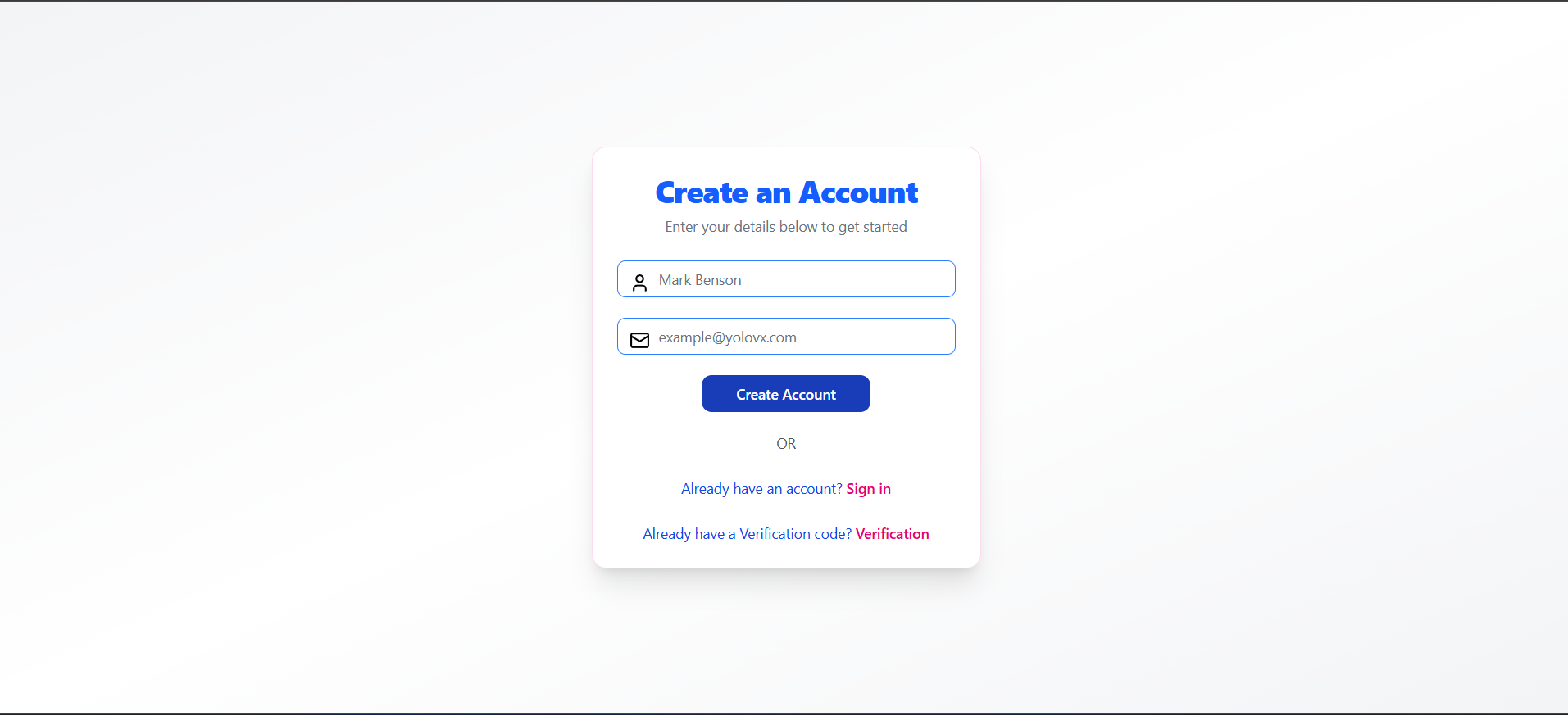 Create Account