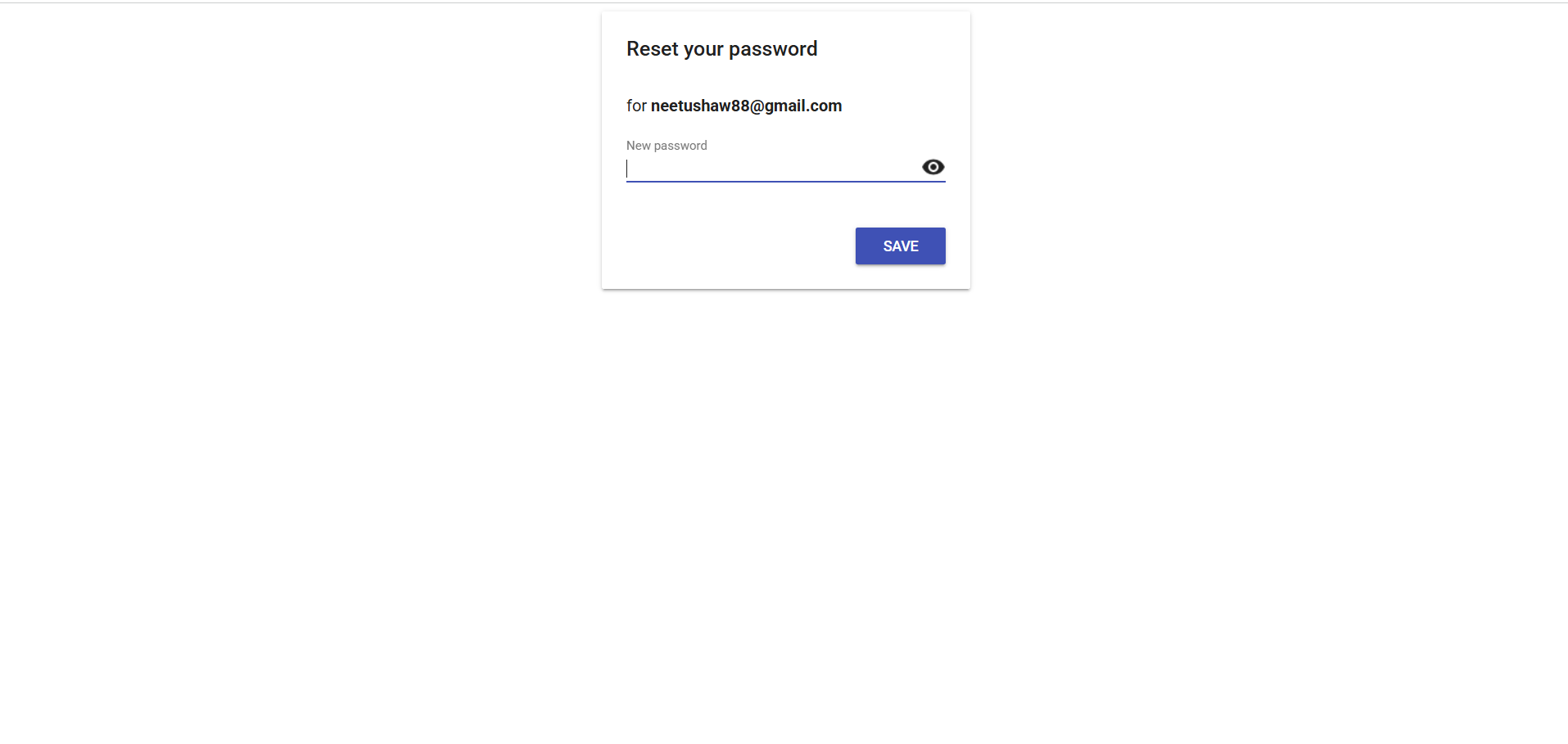 Reset Link