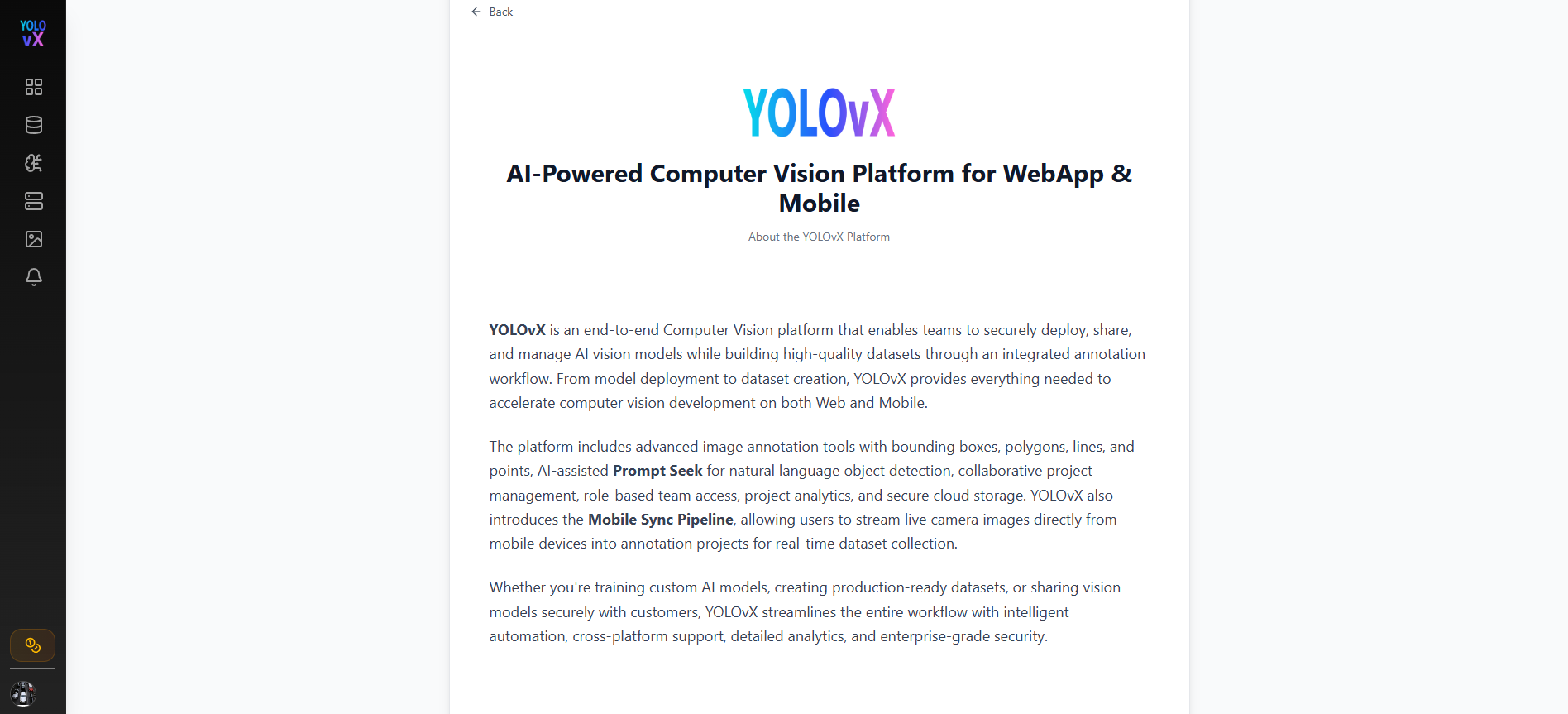 About YOLOvX