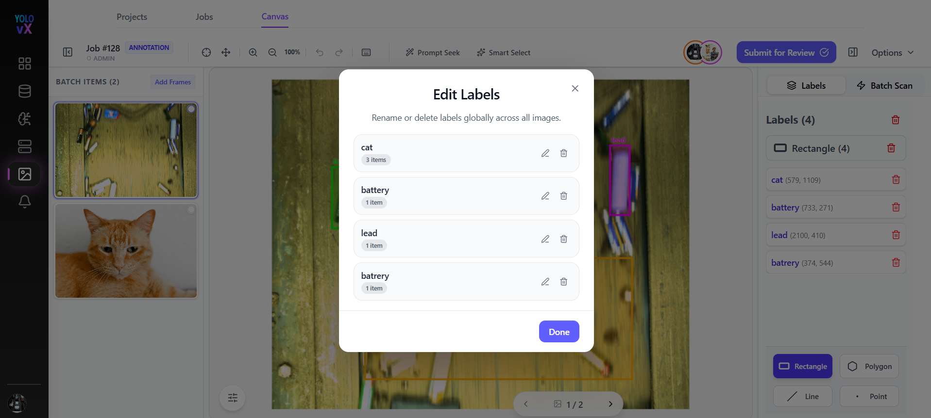 Manage Label