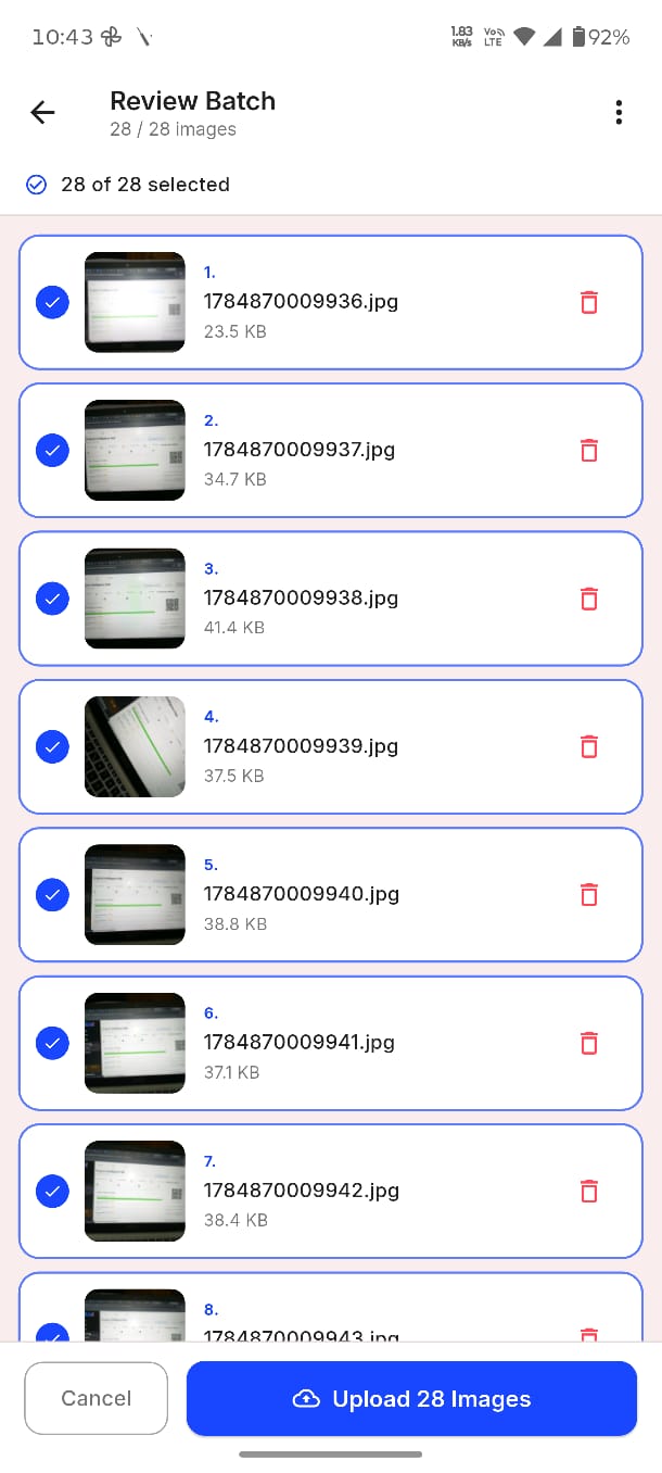 Review Batch List