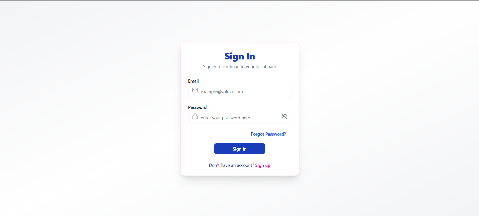 Redirect to Sign In