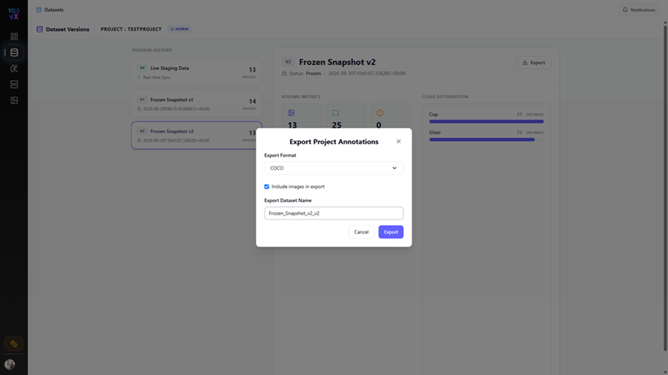 Export Dialog